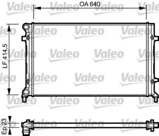 Водяной радиатор VALEO для VW GOLF VI (5K1) 1.6 BiFuel