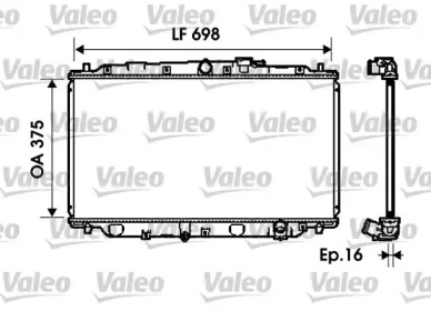 Водяной / масляный радиатор VALEO для HONDA PRELUDE IV (BB_) 2.2 i 16V Vtec (BB1)