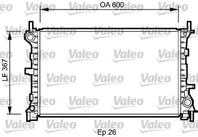 Водяной / масляный радиатор VALEO для FORD FOCUS седан (DFW) 1.8 16V