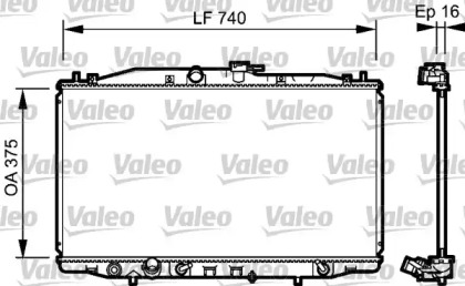 Водяной / масляный радиатор VALEO для HONDA ACCORD VII Tourer (CM, CN) 2.0 (CM1)