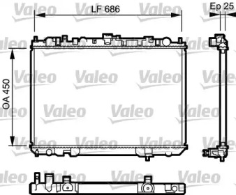 Водяной / масляный радиатор VALEO для NISSAN X-TRAIL (T30) 2.2 Di 4x4