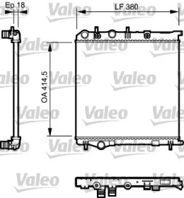 Водяной / масляный радиатор VALEO для PEUGEOT 207 CC (WD_) 1.6 16V