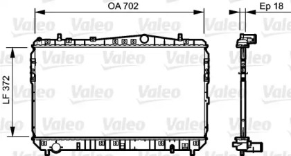 Водяной радиатор VALEO для CHEVROLET NUBIRA седан 1.8