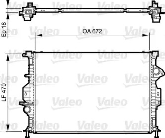 Водяной / масляный радиатор VALEO для FORD KUGA II (DM2) 1.6 EcoBoost 4x4