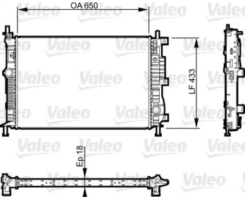 Водяной / масляный радиатор VALEO для PEUGEOT 308 SW II 1.6 HDi 92