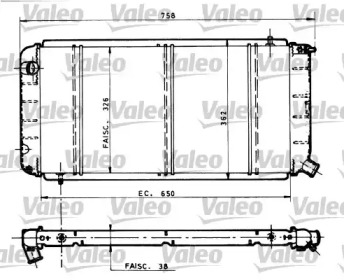 Водяной / масляный радиатор VALEO для PEUGEOT 305 II Break (581E) 1.9 Diesel