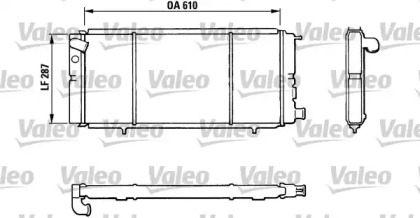 Водяной / масляный радиатор VALEO для PEUGEOT 205 I (741A/C) 1.7 Diesel