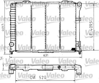 Водяной / масляный радиатор VALEO для ALFA ROMEO 164 (164_) 3.0 V6 (164.AD, 164.AH, 164.AB)