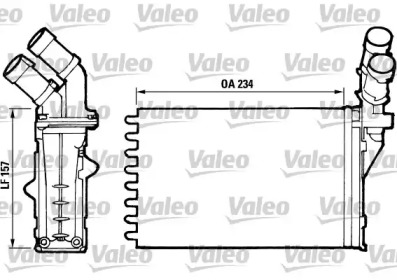 Салонный теплообменник VALEO для PEUGEOT 306 Кабриолет (7D, N3, N5) 1.8 16V