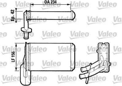 Салонный теплообменник VALEO для VW GOLF III (1H1) 1.8 Syncro (1HX1)