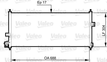 Конденсатор VALEO для NISSAN PRIMERA Hatchback (P12) 1.6