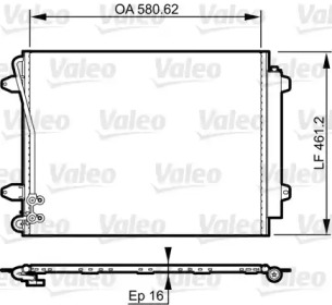 Конденсатор VALEO для VW BEETLE (5C1, 5C2) 2.0 TDI