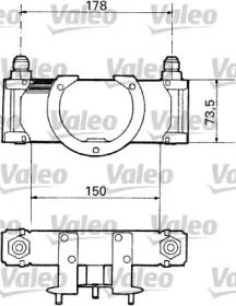 Водяной / масляный радиатор VALEO для PEUGEOT 205 I (741A/C) 1.7 Diesel