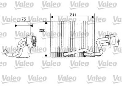Испаритель VALEO для RENAULT KANGOO (KC0/1_) 1.4 (KC0C, KC0H, KC0B, KC0M)