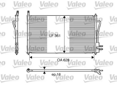 Конденсатор VALEO для FORD FOCUS седан (DFW) 1.8 16V