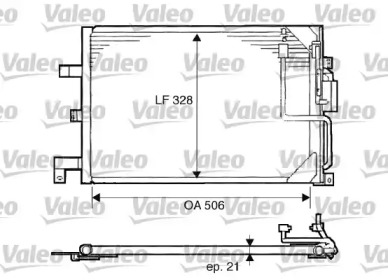 Конденсатор VALEO для SAAB 900 II Кабриолет 2.0 -16 Turbo