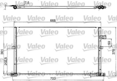 Конденсатор VALEO для FORD MONDEO III Turnier (BWY) 2.5 V6 24V