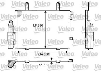 Конденсатор VALEO для RENAULT KANGOO (KC0/1_) 1.4 (KC0C, KC0H, KC0B, KC0M)