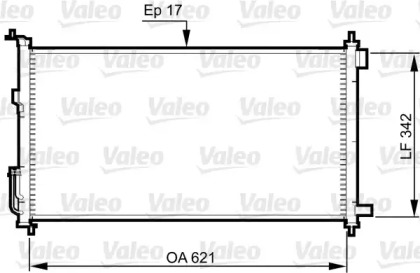 Конденсатор VALEO для NISSAN JUKE (F15) 1.6 DIG-T 4x4