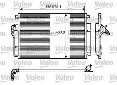 Конденсатор VALEO для VW CRAFTER 30-50 c бортовой платформой/ходовая часть (2F_) 2.0 TDI