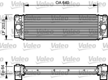 Охладитель наддувочного воздуха (интеркулер) VALEO для VW CRAFTER 30-50 c бортовой платформой/ходовая часть (2F_) 2.5 TDI
