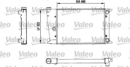 Водяной / масляный радиатор VALEO для VW SCIROCCO (53) 1.6