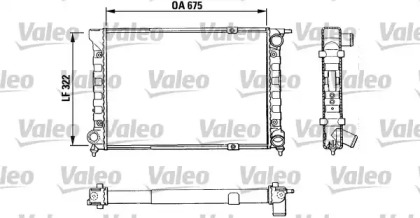 Водяной радиатор VALEO для VW GOLF II (19E, 1G1) 1.8 GTI 16V