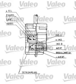 Выключатель VALEO для RENAULT RAPID Фургон (F40_, G40_) 1.4 (F402)