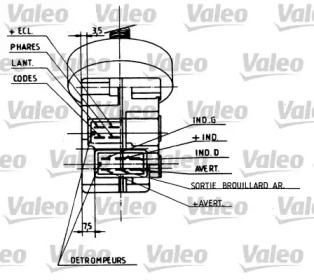 Выключатель VALEO для PEUGEOT 405 I (15B) 1.9 SPort MI-16 4x4