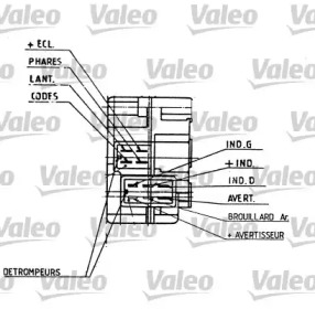 Выключатель / реле / блок управления освещения VALEO для RENAULT CLIO I (B/C57_, 5/357_) 1.4