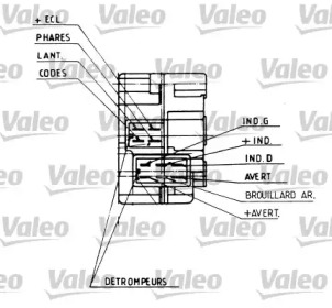 Выключатель VALEO для RENAULT RAPID Фургон (F40_, G40_) 1.4 (F402)