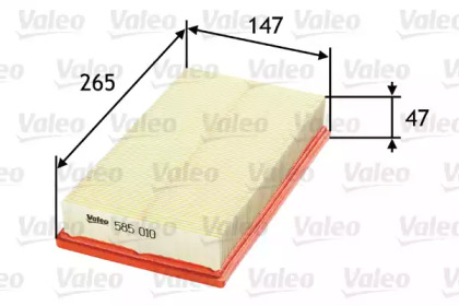 Воздушный фильтр VALEO для FORD FOCUS седан (DFW) 1.8 16V