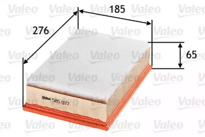 Воздушный фильтр VALEO для VW CADDY II Variant (9K9B) 1.6