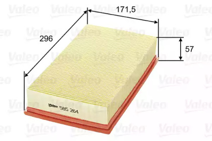 Воздушный фильтр VALEO для JAGUAR S-TYPE (X200) 2.7 D