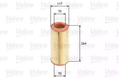 Воздушный фильтр/корпус воздушного фильтра VALEO для VW POLO (6N1) 64 1.9 D