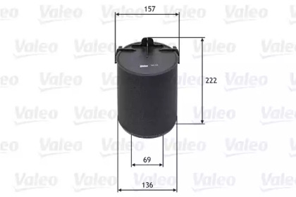 Воздушный фильтр VALEO для VW GOLF VI (5K1) 1.6 BiFuel