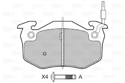 Дисковой тормозной механизм VALEO для RENAULT CLIO I (B/C57_, 5/357_) 1.4