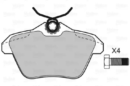 Тормозные колодки VALEO для ALFA ROMEO 164 (164_) 3.0 24V Q4 (164.K1M, 164.K1C)