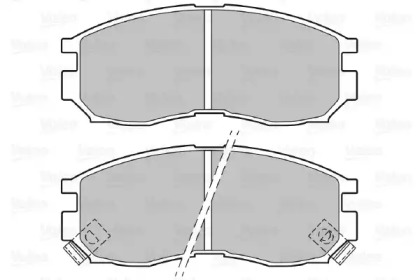 Тормозные колодки VALEO для MITSUBISHI LANCER V (CB_A, CD_A, CE_A) 1.8 16V (CB5A)
