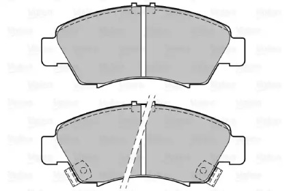 Тормозные колодки VALEO для HONDA JAZZ II (GD_, GE3, GE2) 1.3 (GD1)