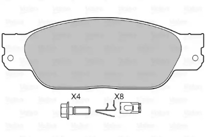 Тормозные колодки VALEO для JAGUAR S-TYPE (X200) 2.5 V6