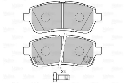 Тормозные колодки VALEO для FORD FIESTA VI 1.5 TDCi