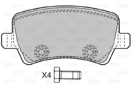 Тормозные колодки VALEO для FORD GALAXY (WA6) 1.6 TDCi