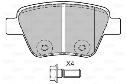 Тормозные колодки VALEO для VW GOLF VI (5K1) 1.6