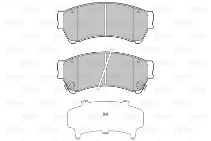 Тормозные колодки VALEO для MAZDA 6 универсал (GH) 2.2 D