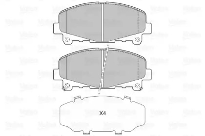Тормозные колодки VALEO для HONDA ACCORD VIII универсал (CW) 2.2 i-DTEC (CW3)