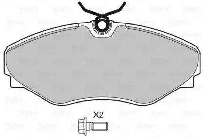 Тормозные колодки VALEO для NISSAN PRIMASTAR Фургон (X83) 2.0