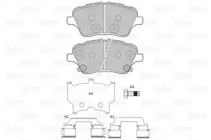Тормозные колодки VALEO для FORD FIESTA VI 1.5 TDCi