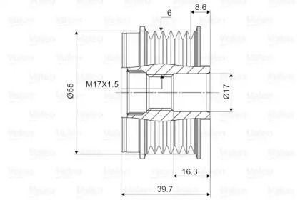 Механизм свободного хода генератора VALEO для MAZDA 3 (BL) 1.6 MZR