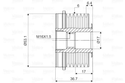 Механизм свободного хода генератора VALEO для FORD MONDEO III (B5Y) 2.0 16V